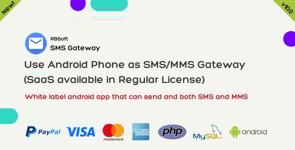 SMS 网关 – 将您的 Android 手机用作 SMS/MMS 网关 （SaaS）