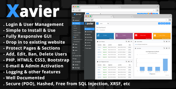 Xavier – PHP登录脚本和用户管理管理面板