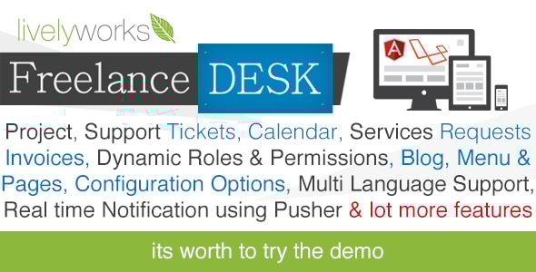 FreelanceDesk – 支持系统 |项目管理 |客户关系管理