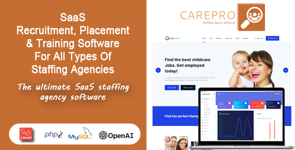 SaaS 人才招聘代理软件 – CarePro