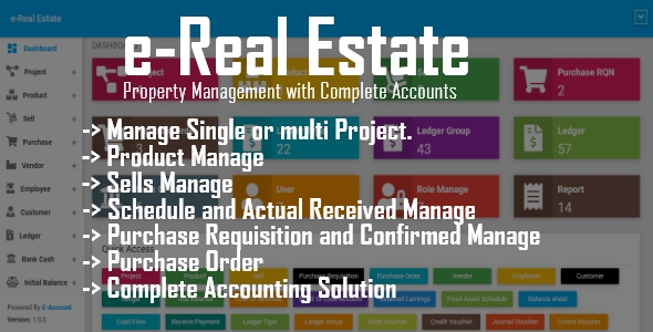 e-Real Estate – 具有完整账户的物业管理