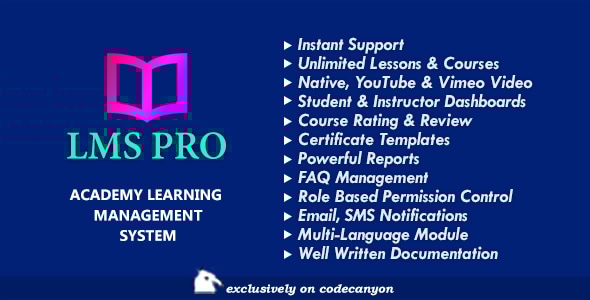 LMS Pro – 在线课程的学院学习管理系统