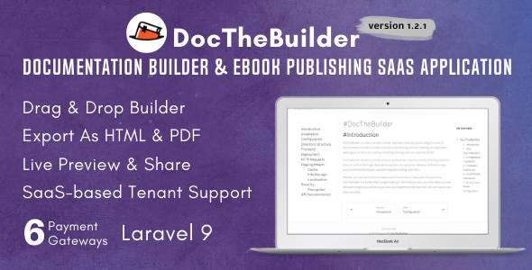 DocTheBuilder – 文档构建器和电子书发布SaaS应用程序