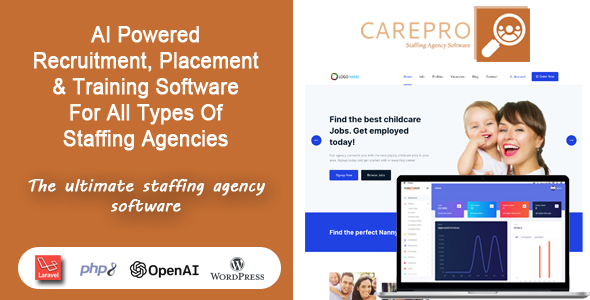 AI招聘与人力资源代理软件 – CarePro