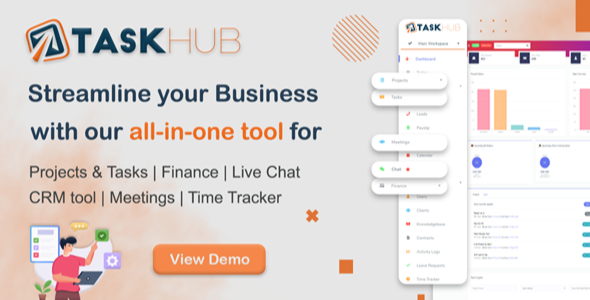 项目管理、财务、CRM 工具 – Taskhub