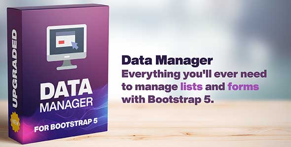 数据管理器：Bootstrap 5的表格和表单处理程序