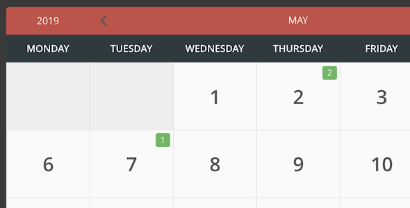 eCalendar – 响应式事件日历