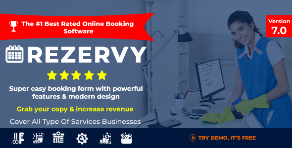 Rezervy – 清洁、女佣、水管工、维护、维修、沙龙服务的在线预订系统