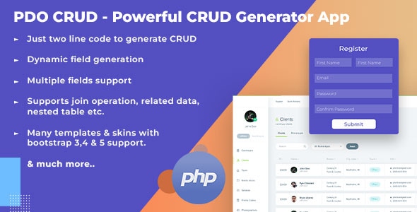 PDO Crud – 高级PHP CRUD应用程序（表单生成器和数据库管理）