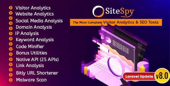 SiteSpy – 最完整的访客分析和SEO工具（SaaS）