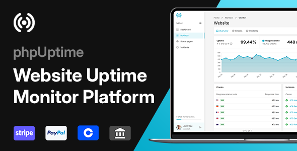 phpUptime – 网站正常运行时间监控器 （SaaS）