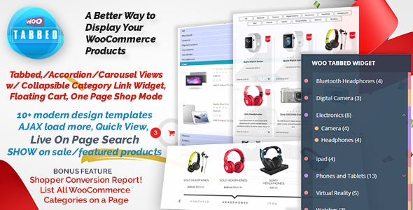 WooCommerce 选项卡式类别产品列表 – 专业版