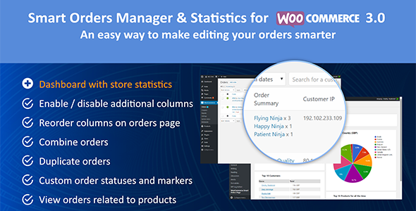 Woocommerce 3.0的智能订单管理器和统计数据