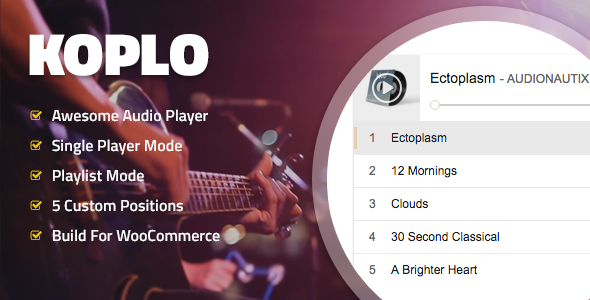 Koplo – WooCommerce 产品音频示例播放器