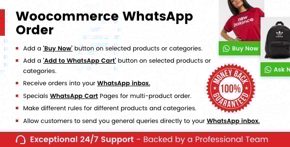 WooCommerce Whatsapp 订单 – 在 WhatsApp 上为 WooCommerce 订购