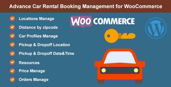 WooCommerce 的高级汽车租赁预订管理