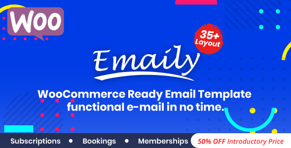 电子邮件 |WooCommerce 响应式电子邮件模板 + 订阅 + 预订 + 会员资格兼容