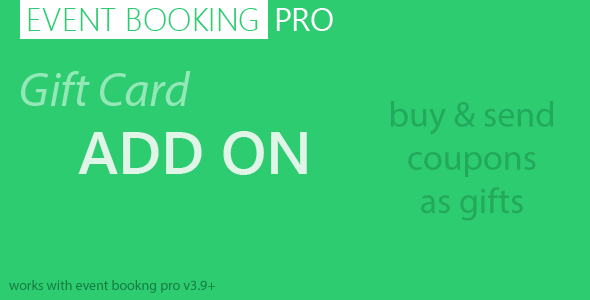 Event Booking Pro ： 礼品卡插件