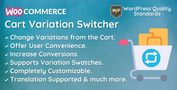 WooCommerce 购物车变体切换器 |更改购物车中的变体