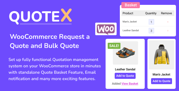 QuoteX： WooCommerce 添加到报价请求、报价和订单、WordPress 报价表单构建器插件