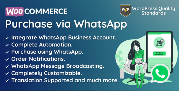 通过 WhatsApp 购买 WooCommerce – 订单 |通知 |自动化