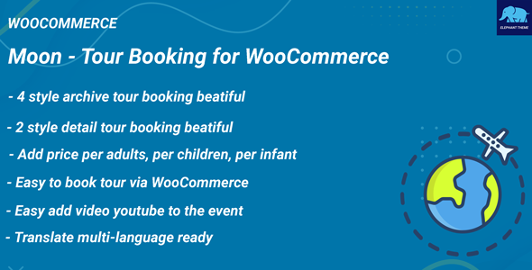 Moon – WooCommerce 的旅游预订