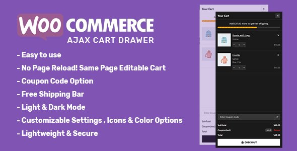 WooCommerce AJAX 购物车抽屉