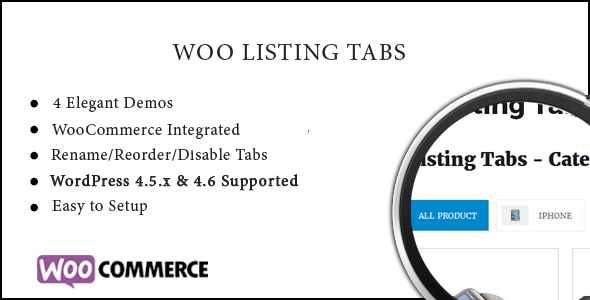 列表选项卡 – 响应式 WooCommerce 选项卡插件