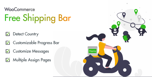 WooCommerce 免费送货栏 – Shipio