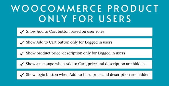 仅适用于用户的 WooCommerce 产品