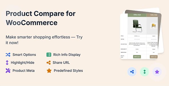 产品比较 对于 WooCommerce