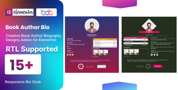 elementor 的 Book Author Bio 插件