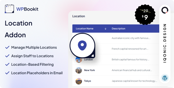 WPBookit – 位置（插件）