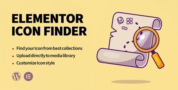 Elementor 图标查找器