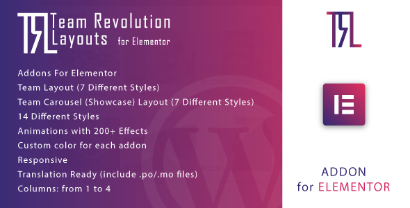 Elementor 的 Team Revolution 布局
