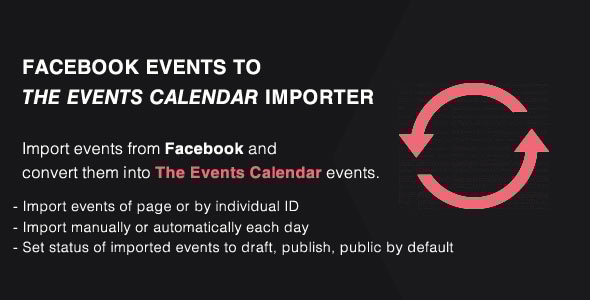 从 Facebook 到 The Events Calendar Addon 的事件导入器 – PRO