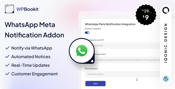 WPBookit – WhatsApp 通知（插件）