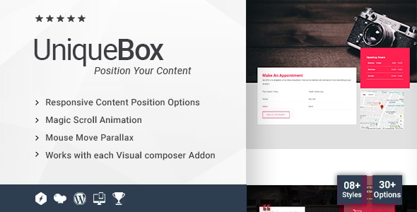 WPBakery Page Builder 的所有插件的独特盒子