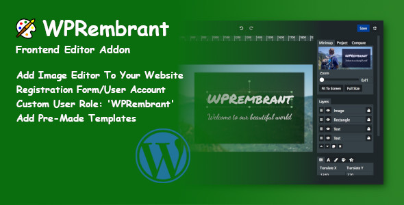 WPRembrant 前端编辑器插件