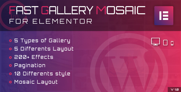 Fast Gallery Mosaic for Elementor WordPress 插件