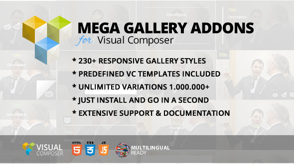 WPBakery Page Builder（以前称为 Visual Composer）的 Mega Gallery 插件