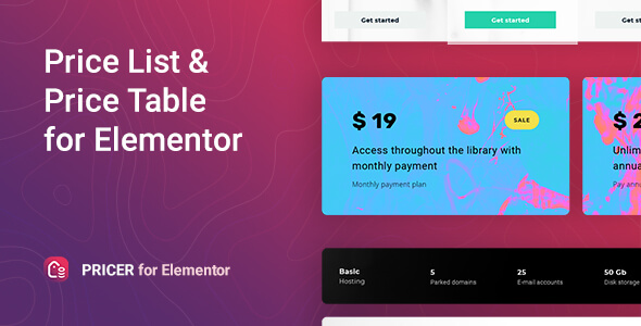 Pricer – Elementor 的价目表