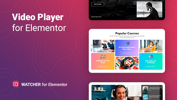 Watcher – Elementor 的灵活视频播放器