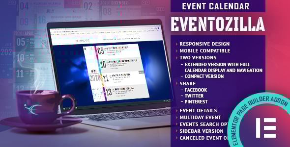 EventoZilla – 事件日历 – Elementor 小部件插件