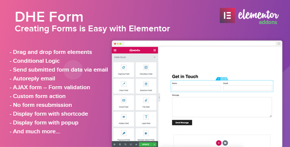 DHE 表单 – 使用 Elementor 的 WordPress 表单生成器