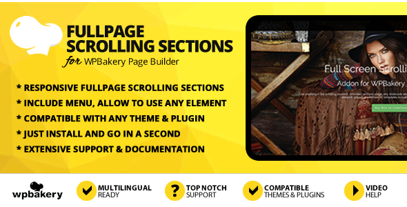 Fullpage Scrolling Sections Addon for WPBakery Page Builder