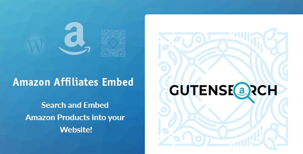 GutenSearch –  Amazon Affiliates Products Search and Embed