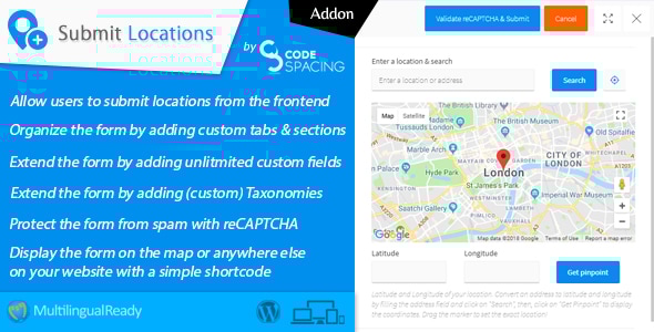 Progress Map, Submit Locations – WordPress Plugin