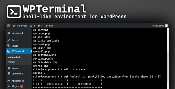 WPTerminal – Shell-like environment for WordPress