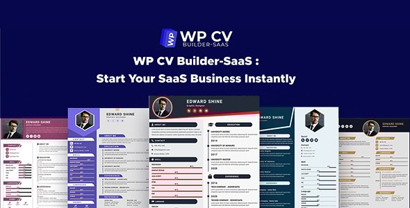 WP CV Builder SaaS – WordPress Resume Builder – Resume Maker
